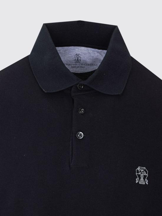 26SS 브루넬로 쿠치넬리 피케 폴로 셔츠 ME8548788 CGB88 Black - BRUNELLO CUCINELLI