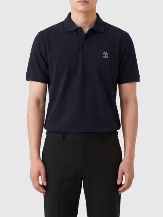 26SS 브루넬로 쿠치넬리 피케 폴로 셔츠 ME8548788 CGB88 Black