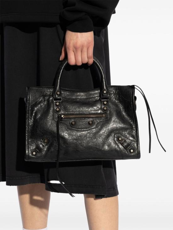 26SS 발렌시아가 르 시티 스몰 백 볼케닉 락 811442 2ABEK1000 Black - BALENCIAGA