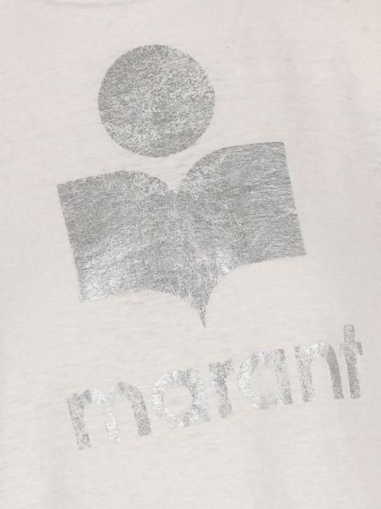 26SS 이자벨마랑 즈웰 로고 티셔츠 TS0001FB A1N10E20WH White silver - ISABEL MARANT