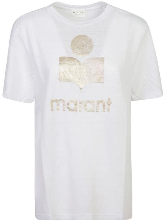 26SS 이자벨마랑 즈웰 로고 티셔츠 TS0001FB A1N10EWHLG White gold