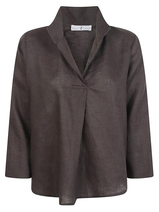 26SS 와이치 블라우스 WH1026 22 Chocolate brown