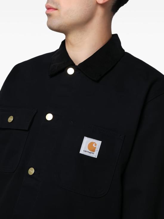 26FW 칼하트 WIP 디어본 캔버스 미시건 초어 코트 I031519 00E02 Black - CARHARTT WIP