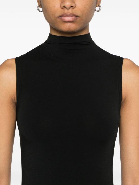 26FW 월포드 바디수트 티셔츠 76071 7005 BLACK - WOLFORD
