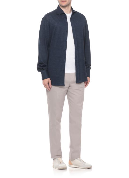 26SS 브루넬로 쿠치넬리 멜란지 저지 셔츠 MR8276686 C006 - BRUNELLO CUCINELLI
