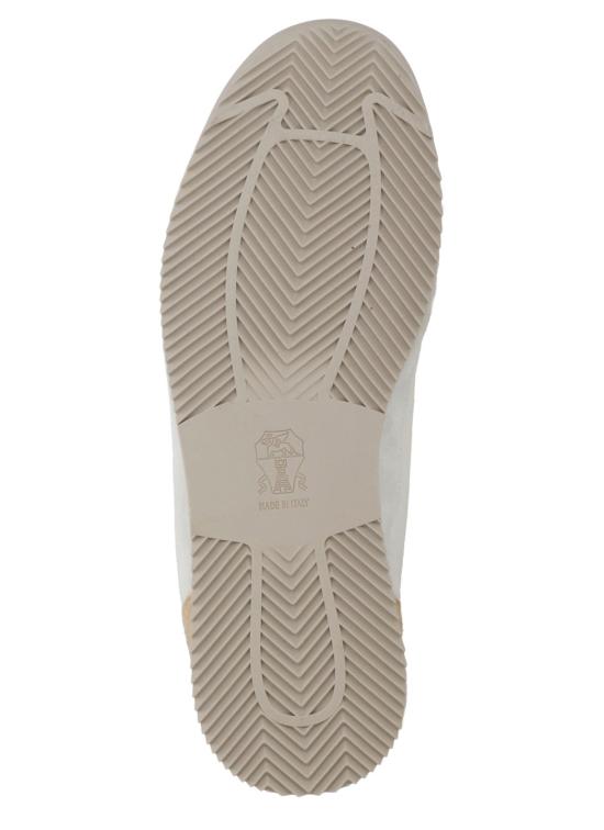 26SS 브루넬로 쿠치넬리 디어스킨 & 스웨이드 스니커즈 MZUKOKA348 CXM48 Avorio - BRUNELLO CUCINELLI