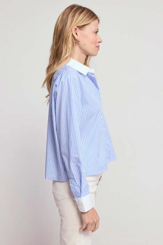  더 셔츠 셔츠 긴팔 박시 크롭 셔츠 - THE SHIRT