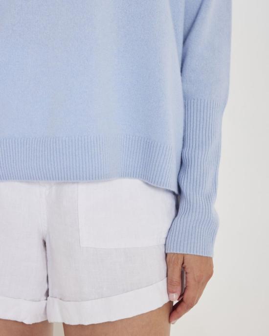  Not Monday 스웨터 Ava Cashmere V넥 하버 블루 - OTHER BRANDS