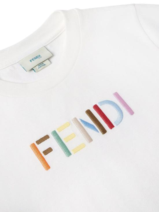 26FW [키즈] 펜디 티셔츠 JUI208 AY8DF0TU9 Bianco - FENDI
