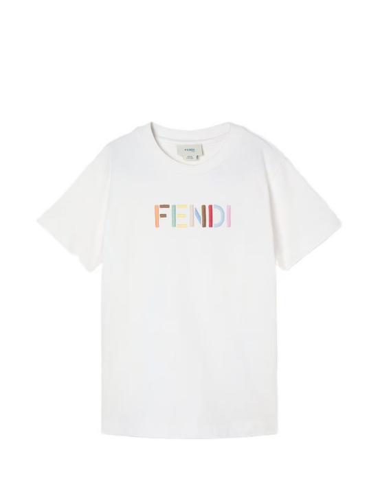 26FW [키즈] 펜디 티셔츠 JUI208 AY8DF0TU9 Bianco