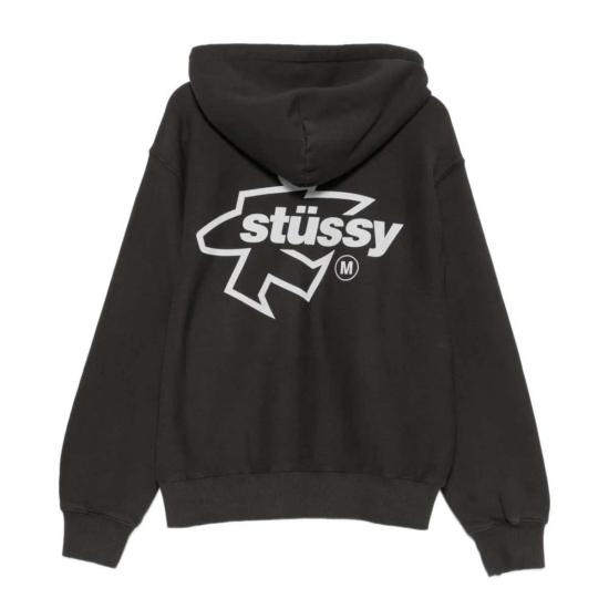  스투시 후드 티셔츠 서프 사이즈 지퍼 후드티 블랙 - STUSSY