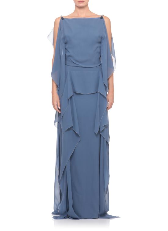 26SS 랑방 롱 원피스 RWDR0008 6259P26262 Blu - LANVIN
