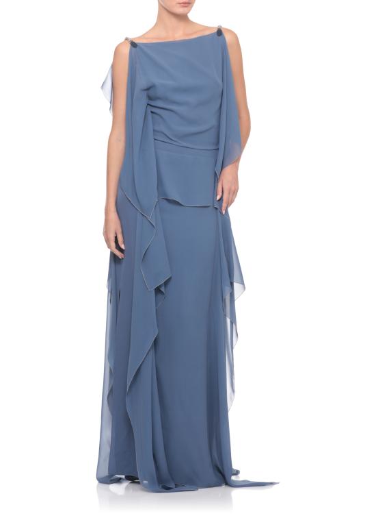 26SS 랑방 롱 원피스 RWDR0008 6259P26262 Blu - LANVIN