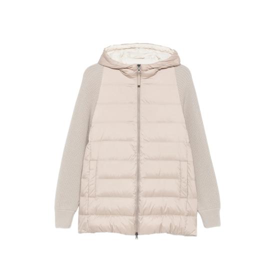 26FW 브루넬로 쿠치넬리 나일론 후드 다운 재킷 MD5987779P C7958 NEUTRALS GREY
