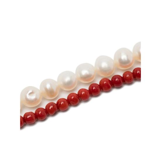 26FW 콜라니네 콜로라테 네크리스 CC TWCOR U CORAL RED WHITE - COLLANINE COLORATE