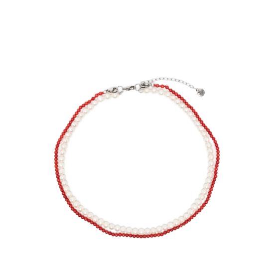 26FW 콜라니네 콜로라테 네크리스 CC TWCOR U CORAL RED WHITE