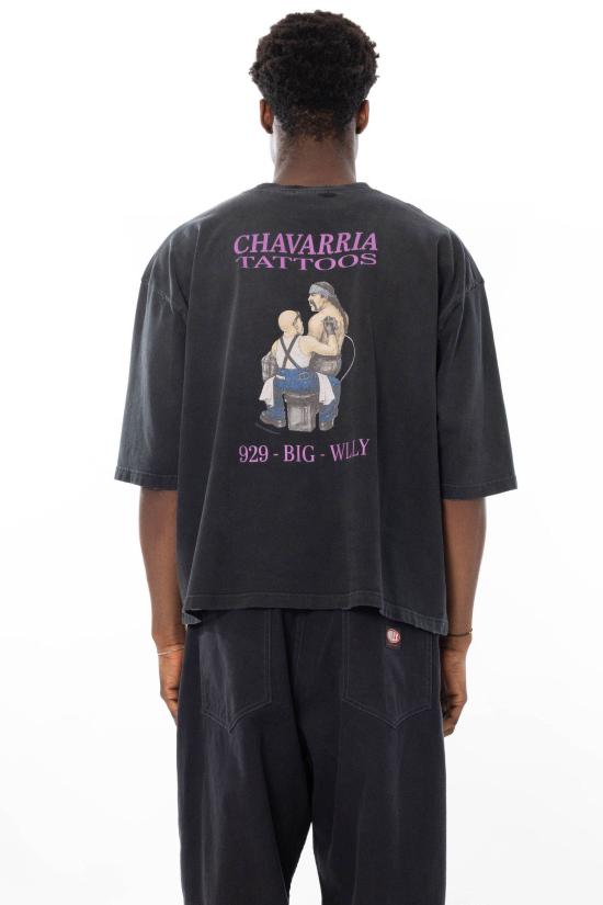 26SS 윌리 차바리아 반팔 티셔츠 WCJSY0178 BLACK Black - WILLY CHAVARRIA