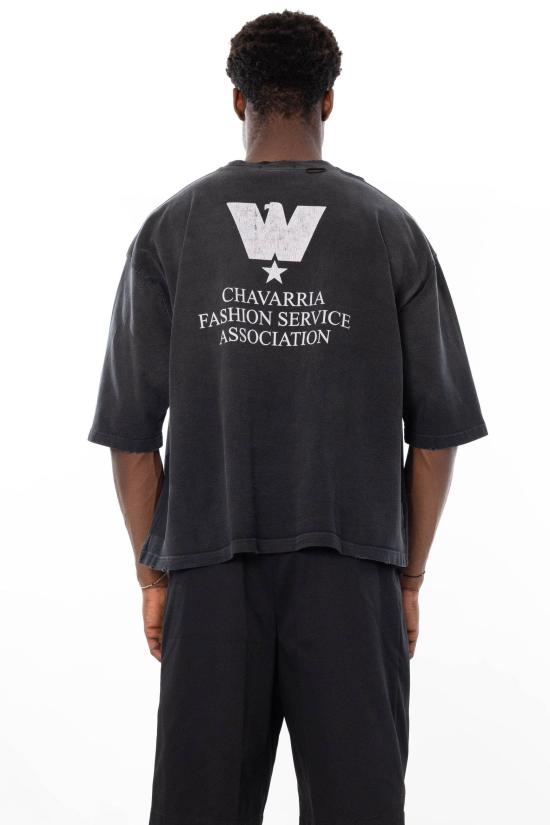 26SS 윌리 차바리아 반팔 티셔츠 WCJSY0274 BLACK Black - WILLY CHAVARRIA