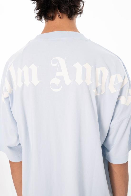 26SS 팜앤젤스 반팔 티셔츠 PMAA10BS26JER001 BLU Blue - PALM ANGELS