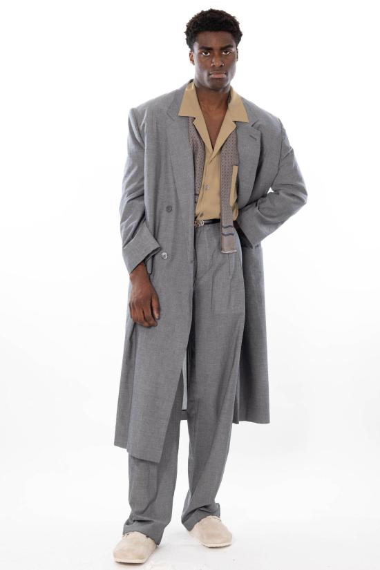 26SS 마리아노 스트레이트 팬츠 MGSS26PA01012 07 GREY MELANGE Grey - MAGLIANO