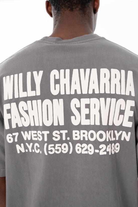 26SS 윌리 차바리아 반팔 티셔츠 WCJSY018 CONCRETE Grey - WILLY CHAVARRIA