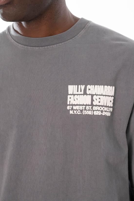 26SS 윌리 차바리아 반팔 티셔츠 WCJSY018 CONCRETE Grey - WILLY CHAVARRIA
