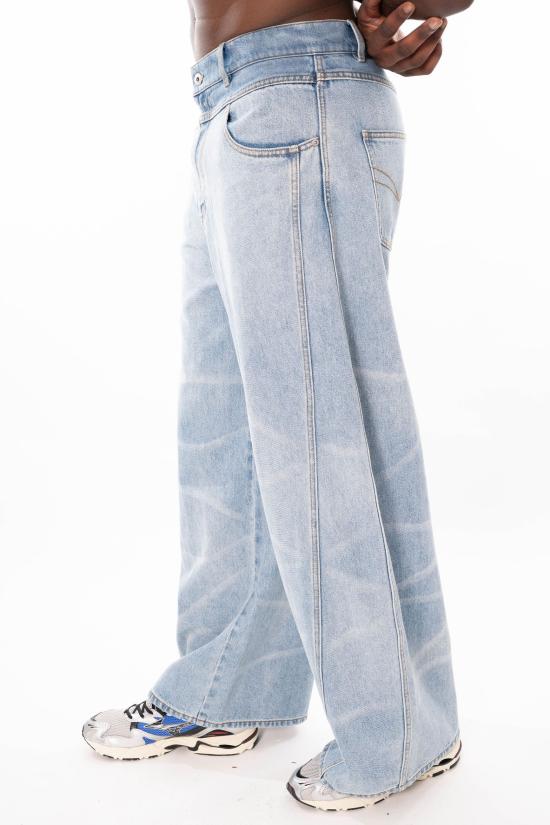 26SS 펭첸왕 데님 팬츠 FUS21TR01 BLUE Denim - FENG CHEN WANG
