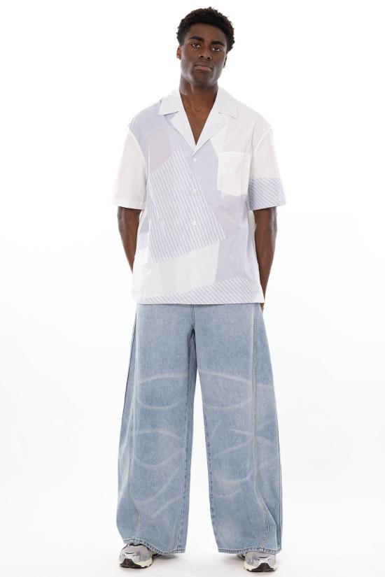 26SS 펭첸왕 데님 팬츠 FUS21TR01 BLUE Denim - FENG CHEN WANG