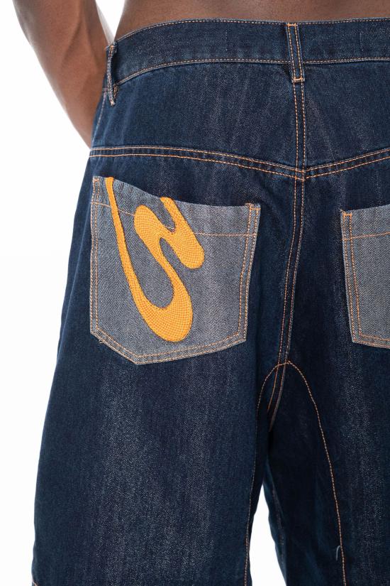 26SS 피디에프 숏팬츠 DFM03043DF201SILVE DARK BLUE Denim - PDF