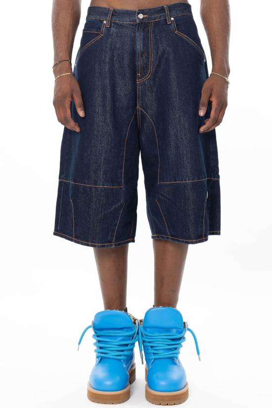 26SS 피디에프 숏팬츠 DFM03043DF201SILVE DARK BLUE Denim