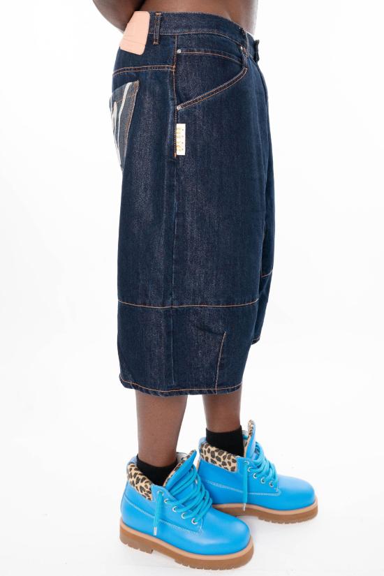 26SS 피디에프 숏팬츠 DFM03043DF201SILVE DARK BLUE Denim - PDF