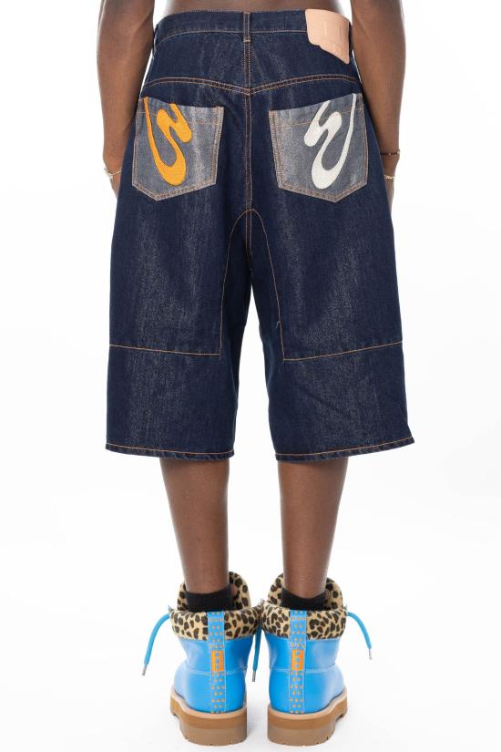 26SS 피디에프 숏팬츠 DFM03043DF201SILVE DARK BLUE Denim - PDF