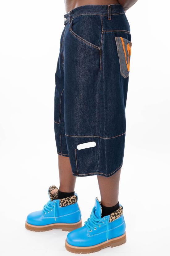 26SS 피디에프 숏팬츠 DFM03043DF201SILVE DARK BLUE Denim - PDF
