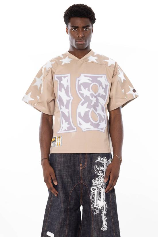 26SS 피디에프 반팔 티셔츠 DFM54044TS059STAR8 TAR8 Beige