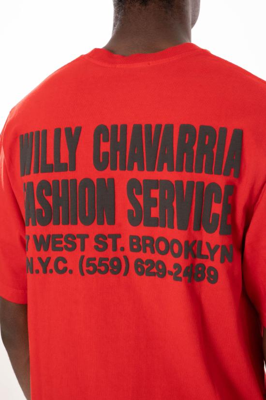 26SS 윌리 차바리아 반팔 티셔츠 WCJSY018 RED HOT Rosso - WILLY CHAVARRIA