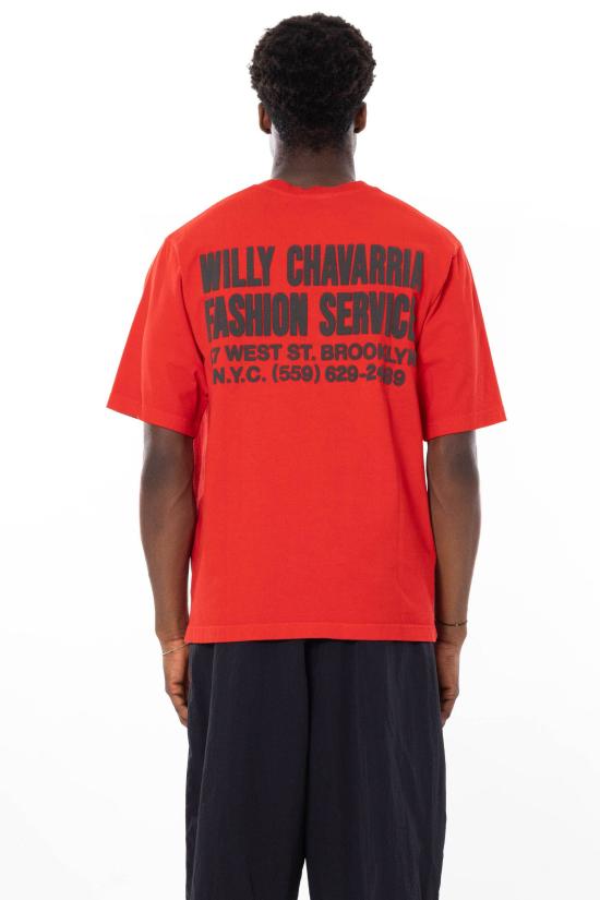 26SS 윌리 차바리아 반팔 티셔츠 WCJSY018 RED HOT Rosso - WILLY CHAVARRIA