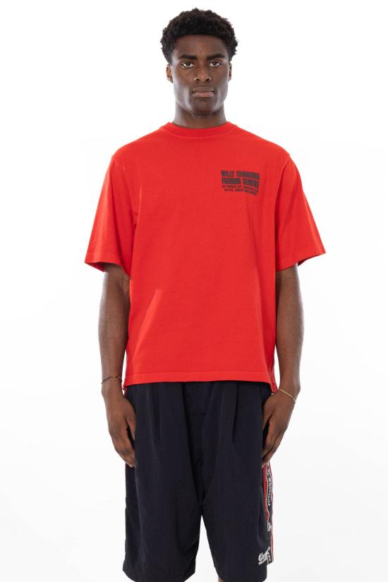 26SS 윌리 차바리아 반팔 티셔츠 WCJSY018 RED HOT Rosso