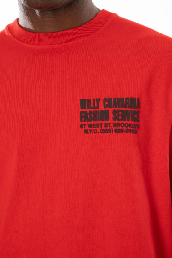 26SS 윌리 차바리아 반팔 티셔츠 WCJSY018 RED HOT Rosso - WILLY CHAVARRIA