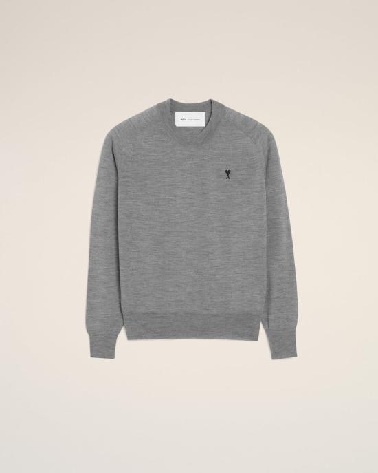 26SS 아미 스웨터 HKS866 KN0039 0504 HEADER GREY BLACK DOM