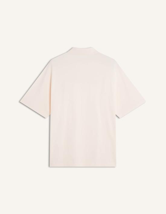 26SS 메종키츠네 폭스 헤드 오버사이즈 폴로 티셔츠 PM00211KP00010448 MAUVE DOM - MAISON KITSUNE