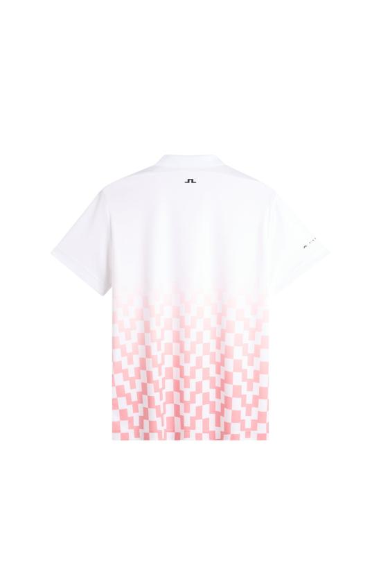 26SS 제이린드버그 폴로 티셔츠 GMJT15428 S233 FINN FADE WHITE PINK DOM - J LINDEBERG