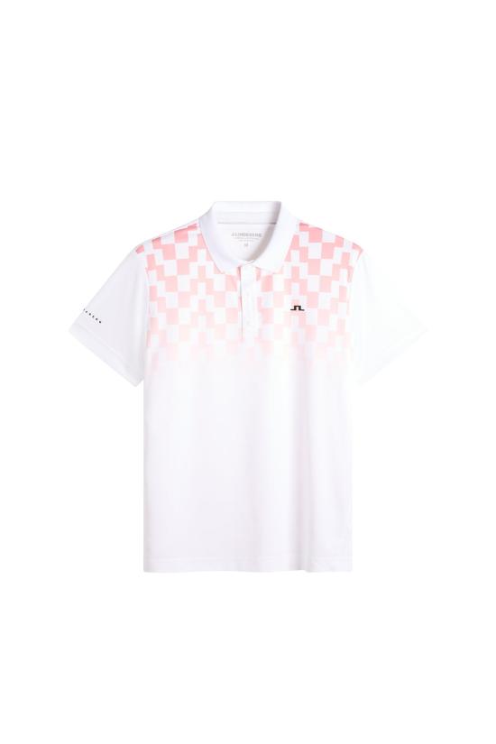 26SS 제이린드버그 폴로 티셔츠 GMJT15428 S233 FINN FADE WHITE PINK DOM