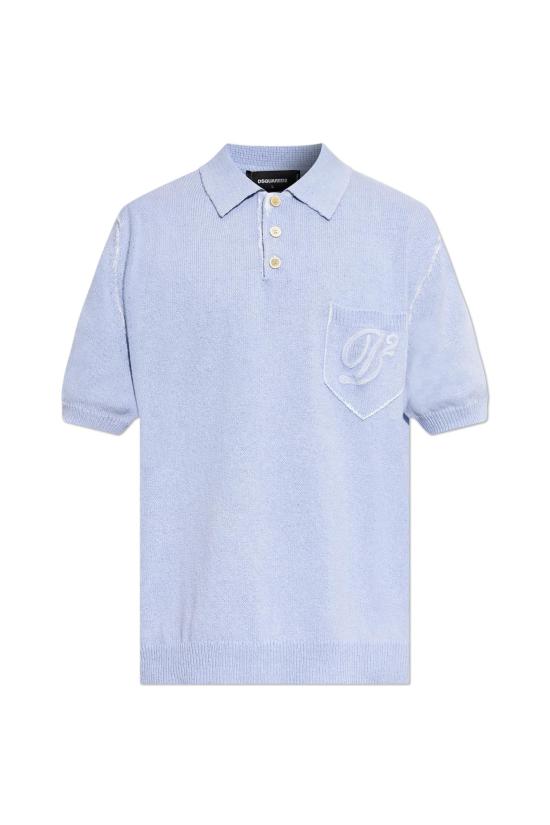 26SS 디스퀘어드2 폴로 티셔츠 S71HA1413 D13214 481 LIGHT BLUE DOM