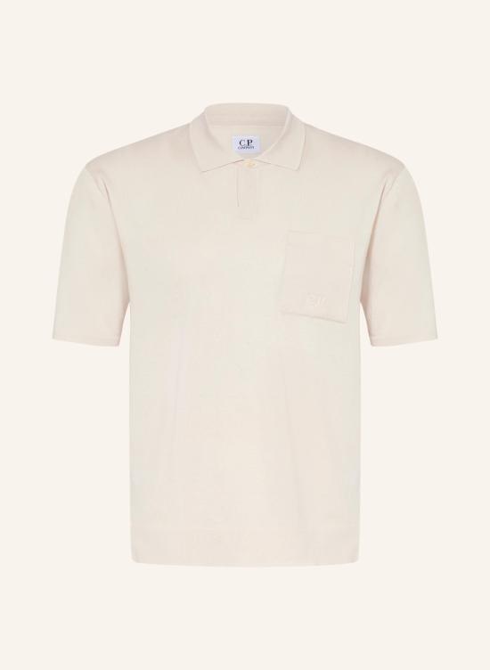 26SS 씨피 컴퍼니 폴로 티셔츠 20CMKN234A 110659A 103 GAUZE WHITE DOM