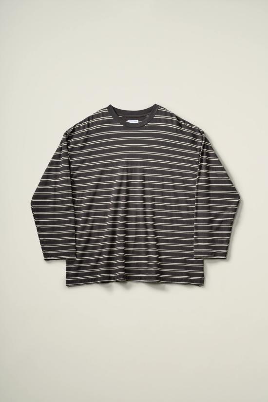 26SS 캡틴 선샤인 긴팔 티셔츠 KS26SCS07 BROWN WIDE STRIPE DOM