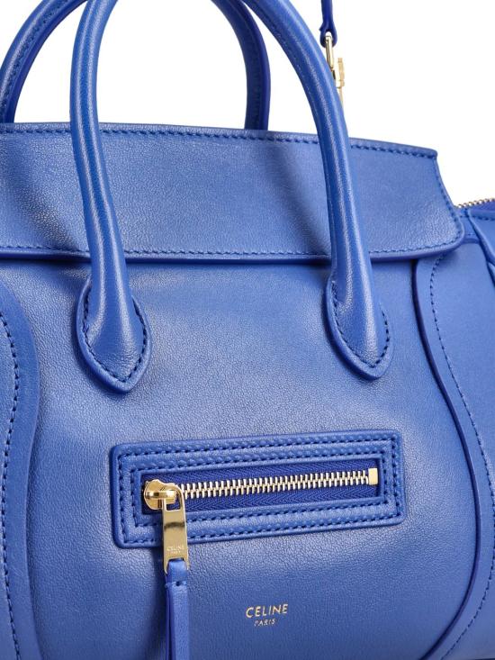26SS 셀린느 스몰 뉴 러기지백 서플 샤이니 램스킨 12421 3GW2GFU9 NAVY - CELINE