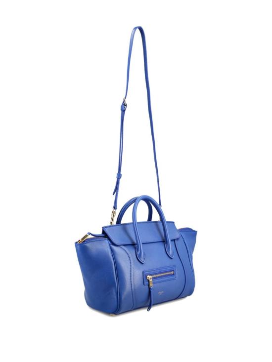 26SS 셀린느 스몰 뉴 러기지백 서플 샤이니 램스킨 12421 3GW2GFU9 NAVY - CELINE