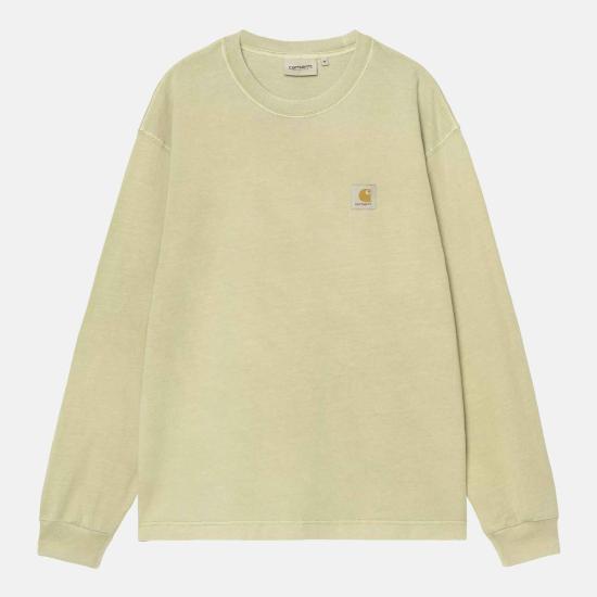 26SS 칼하트 WIP 넬슨 롱슬리브 티셔츠 I029948 3IEGD GENTLE GREEN DOM