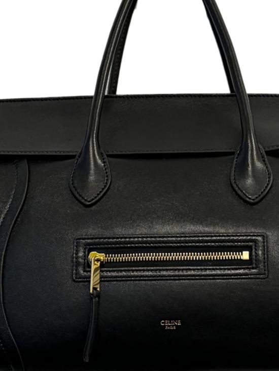 26SS 셀린느 미디움 뉴 러기지 서플 샤이니 램스킨 L100E3GW2 38NO BLACK - CELINE