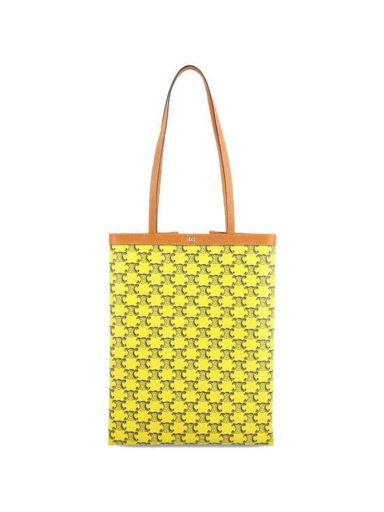 26SS 셀린느 미디움 플랫 쇼퍼백 트리옹프 캔버스 123832O90D 11YN Yellow - CELINE